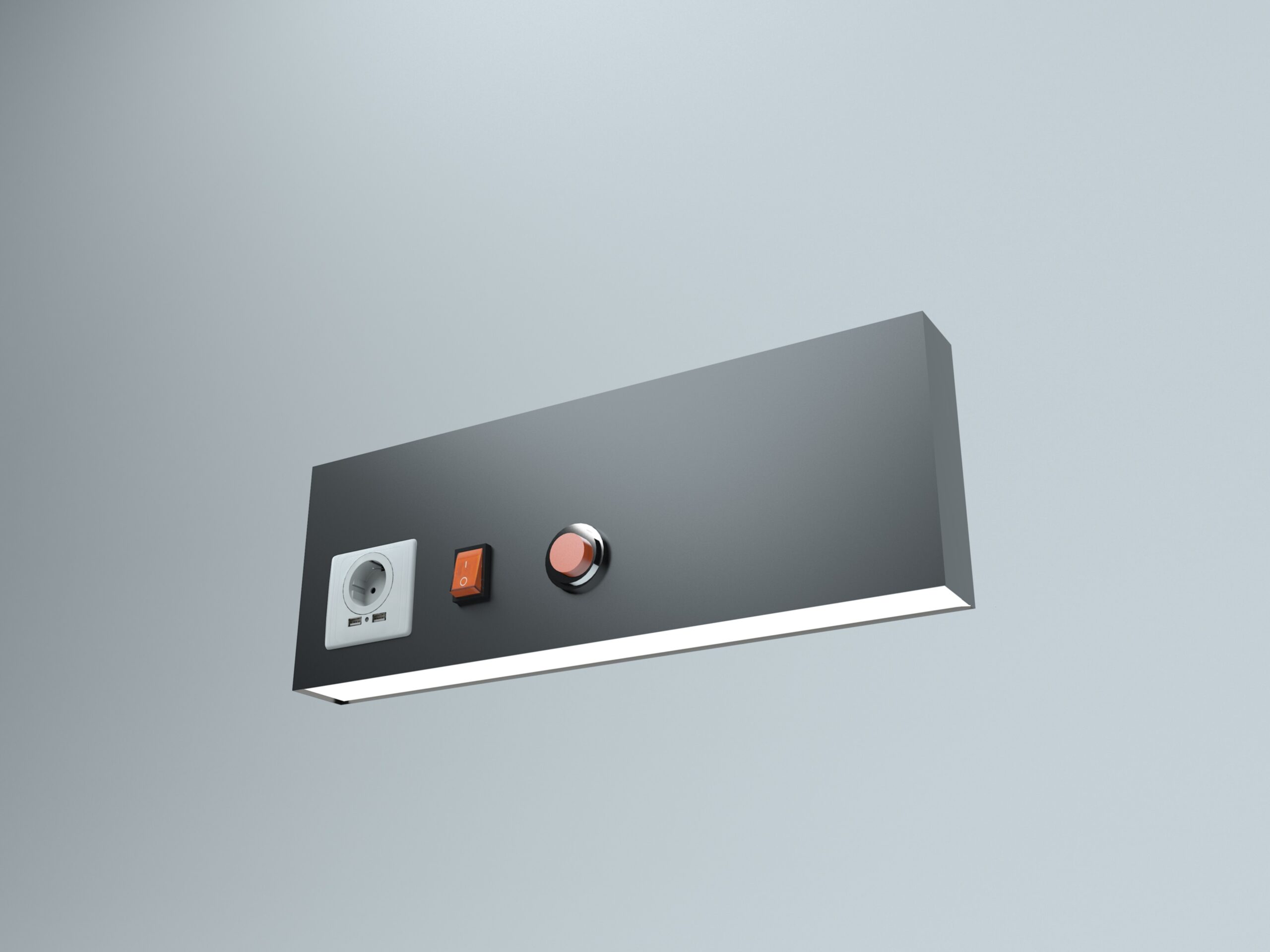 Світильники приліжкові медичні з кнопкою виклику USB та розеткою на 220 В MG MED 200 8 W